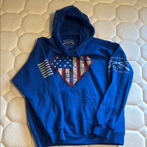 Men's Blue Graphic Hoodie
